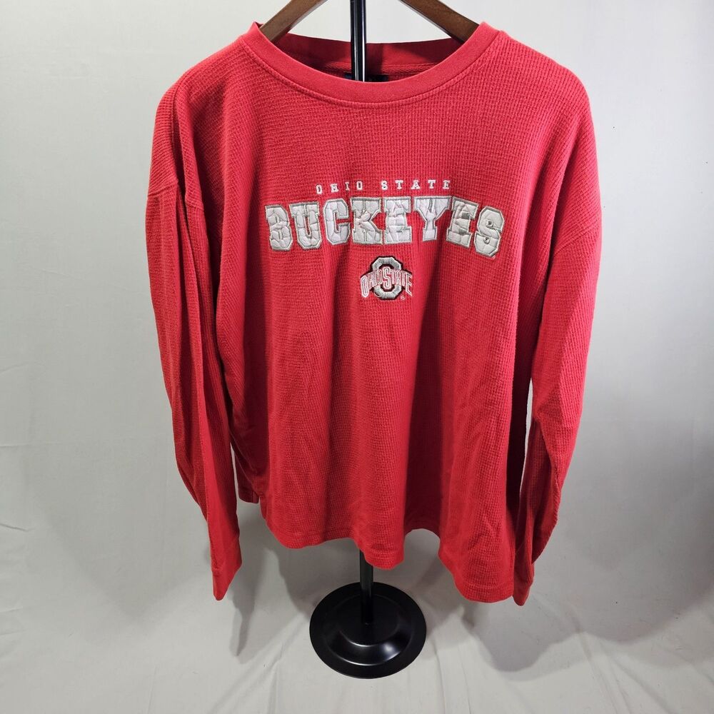 Ohio State Buckeyes Women's Long Sleeve Red Pullover Size Large